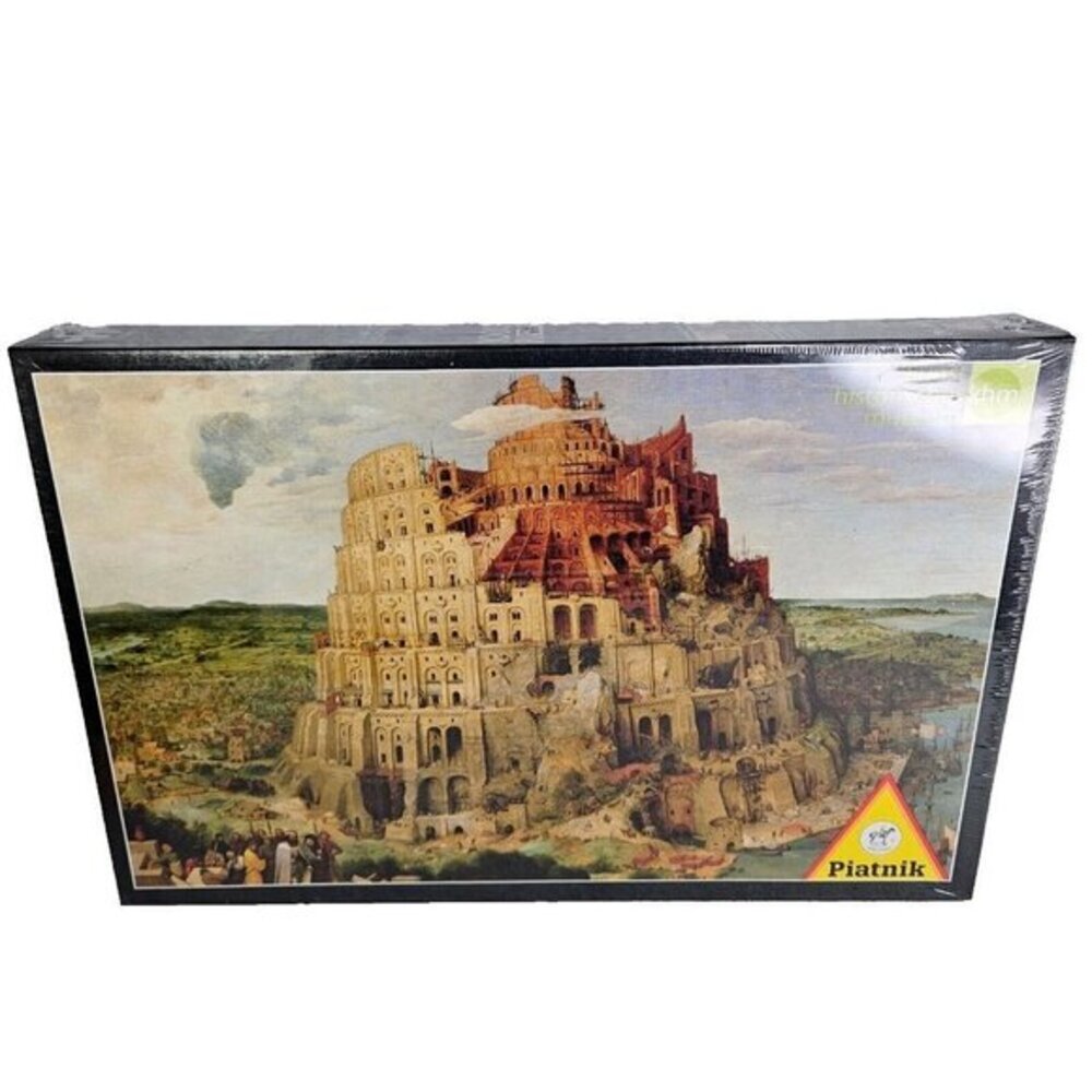 The Tower of Babel Puzzle 1000 Pieces Art Jigsaw 26 x 17 Pieter Bruegel New READ